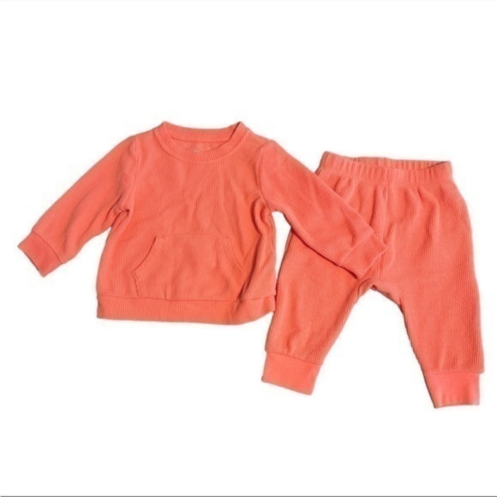 Cat & Jack Ribbed Stretchy jogger set 3-6 months